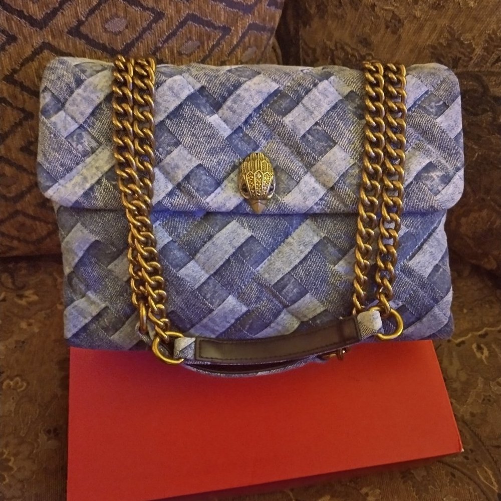 Kurt Geiger denim shoulder bag